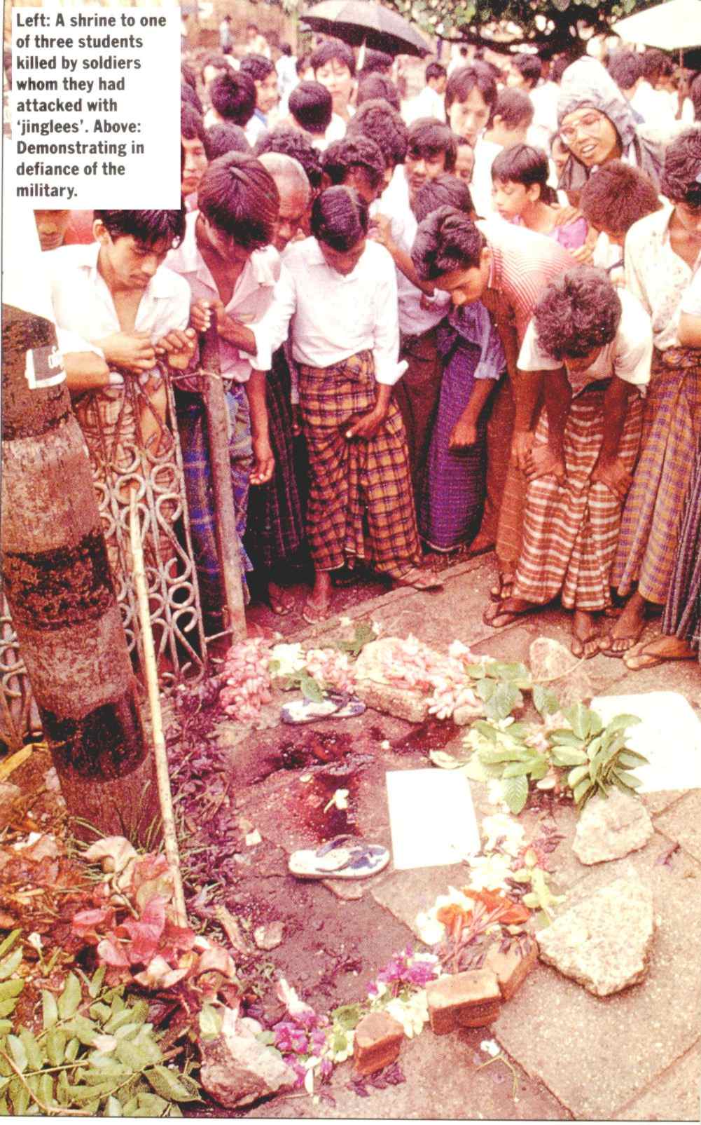 1988 Burma protest civilian injuries