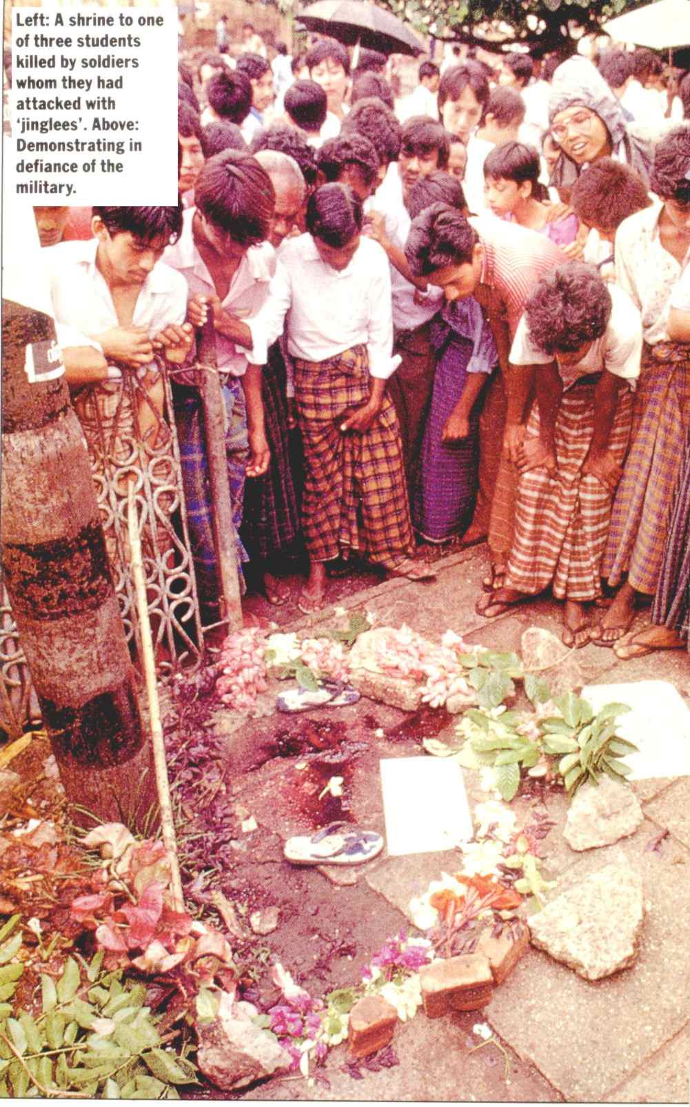 1988 Burma protest civilian injuries