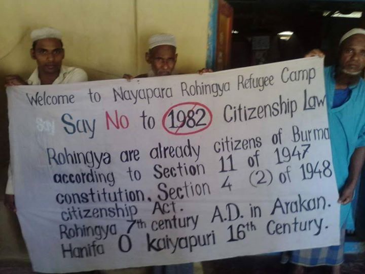 Rohingya Refugees Protesting 1982 Citizenship Laws